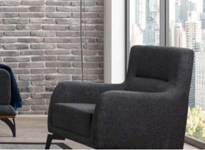 Armchair Single Seater 1 Seat Fabric Chair Living room Furniture Textile TV
